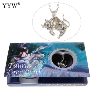 Cultured Pearl Oyster Necklace with Shell Pearl for Women Oyster Pearl 12 Constellations Pendant Necklace