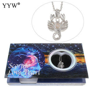 Cultured Pearl Oyster Necklace with Shell Pearl for Women Oyster Pearl 12 Constellations Pendant Necklace