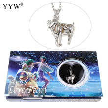 Carica l&#39;immagine nel visualizzatore di Gallery, Cultured Pearl Oyster Necklace with Shell Pearl for Women Oyster Pearl 12 Constellations Pendant Necklace
