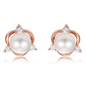 Pearl Earrings 100% Guaranteed Real 925 Sterling Silver Stud Earrings YH4709