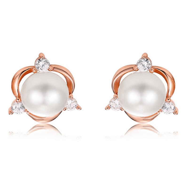 Pearl Earrings 100% Guaranteed Real 925 Sterling Silver Stud Earrings YH4709