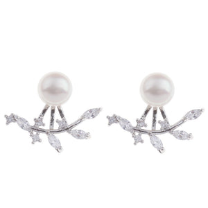 Pearl Earrings For Women, Brass, With Pearl,Elegant Earrings For Women,20x15.50x6mm,2017 New Arrival