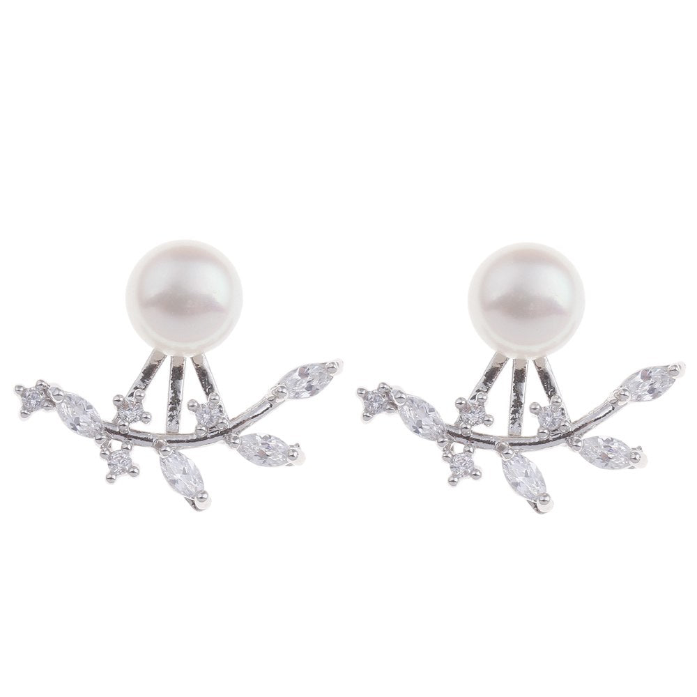 Pearl Earrings For Women, Brass, With Pearl,Elegant Earrings For Women,20x15.50x6mm,2017 New Arrival