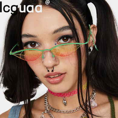 Fsshion Leaves Sunglasses Branches Frames Eye Wear Brand Design For Women Party Sunglasses UV400 Oculos Escuros