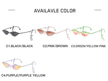 Carica l&#39;immagine nel visualizzatore di Gallery, Fsshion Leaves Sunglasses Branches Frames Eye Wear Brand Design For Women Party Sunglasses UV400 Oculos Escuros