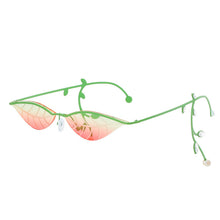 Carica l&#39;immagine nel visualizzatore di Gallery, Fsshion Leaves Sunglasses Branches Frames Eye Wear Brand Design For Women Party Sunglasses UV400 Oculos Escuros
