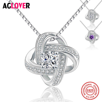 Collane e pendenti con geometria Spinner da 15 mm interamente pavimentati in CZ Catena in argento sterling 925 Accessori vintage Gioielli da donna 