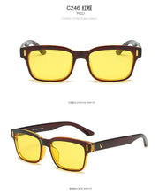 Carica l&#39;immagine nel visualizzatore di Gallery, Full Frame Anti-Glare Night Vision Driver Goggles Night Driving Enhanced Light Glasses Sunglasses Goggles Car Accessries