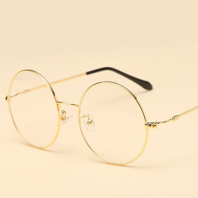 Full Memory Retro Metal Glass Frame Flat Mirror Round Frame Korean Version Ultra-light Men and Women's Glass Frame