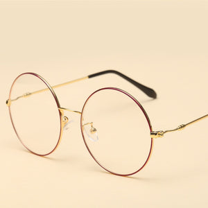 Full Memory Retro Metal Glass Frame Flat Mirror Round Frame Korean Version Ultra-light Men and Women's Glass Frame