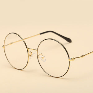 Full Memory Retro Metal Glass Frame Flat Mirror Round Frame Korean Version Ultra-light Men and Women's Glass Frame