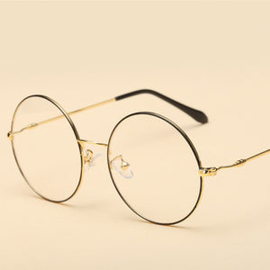Full Memory Retro Metal Glass Frame Flat Mirror Round Frame Korean Version Ultra-light Men and Women's Glass Frame