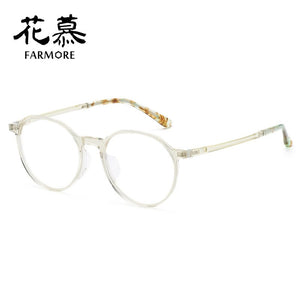 Full Rim Frame Shenzhen Glasses Frame Plastic Steel Retro Plate Big Face Myopia Glasses Frame Plain Glasses