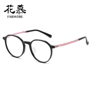 Full Rim Frame Shenzhen Glasses Frame Plastic Steel Retro Plate Big Face Myopia Glasses Frame Plain Glasses