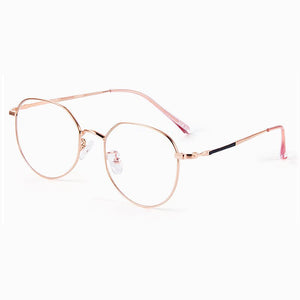 Full Rim Metal Frame Glasses For Man and Woman Retro Up Polygon Shape Frame Myopia Spectacles