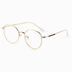 Full Rim Metal Frame Glasses For Man and Woman Retro Up Polygon Shape Frame Myopia Spectacles