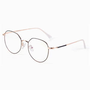 Full Rim Metal Frame Glasses For Man and Woman Retro Up Polygon Shape Frame Myopia Spectacles