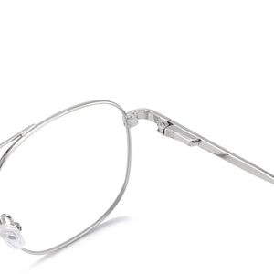 Full Rim Metal Square Double Bridge Men And Women Medium Prescription Eyeglasses With Spring Hinge For Optical Lens