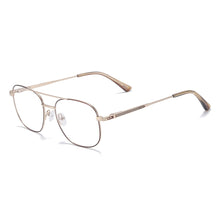 Load image into Gallery viewer, Full Rim Metal Square Double Bridge Men And Women Medium Prescription Eyeglasses With Spring Hinge For Optical Lens