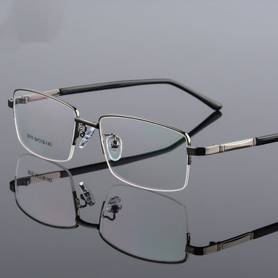 Full Rim Titanium Alloy Thick Gold Plating Eyeglasses Frame for Men Optical Glasses Frame Prescription Eyewear Spectacles