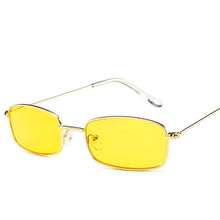 Load image into Gallery viewer, Full alloy frame rectangular small sunglasses red eye sun glasses men women UV400 retro metal vintage brand design 2023 eyewear
