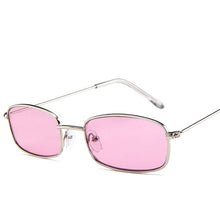 Load image into Gallery viewer, Full alloy frame rectangular small sunglasses red eye sun glasses men women UV400 retro metal vintage brand design 2023 eyewear