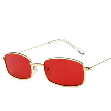Load image into Gallery viewer, Full alloy frame rectangular small sunglasses red eye sun glasses men women UV400 retro metal vintage brand design 2023 eyewear