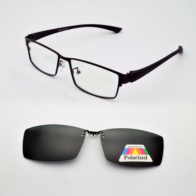 Full box frames male big glasses wide face Thick  clip on sunglasses  magnetic iron absorption of polarized sunglasses lens
