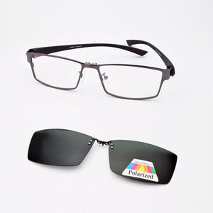 Full box frames male big glasses wide face Thick  clip on sunglasses  magnetic iron absorption of polarized sunglasses lens