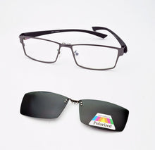 Carica l&#39;immagine nel visualizzatore di Gallery, Full box frames male big glasses wide face Thick  clip on sunglasses  magnetic iron absorption of polarized sunglasses lens