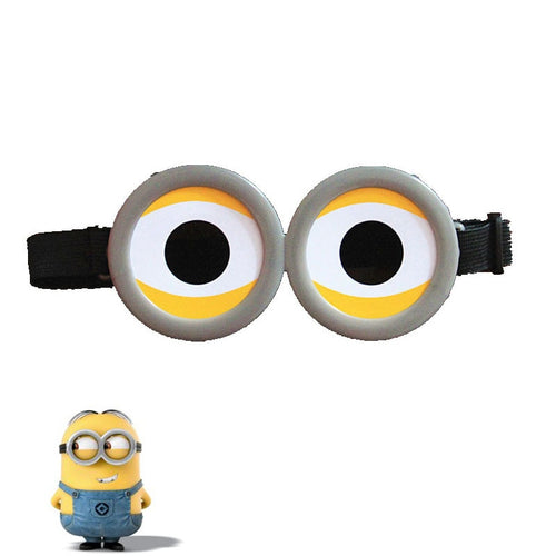 Funny Decorative Minions Cosplay Costume Glasses Party Props 3D Circular Glass Birthday Party Supplies Decoration