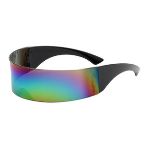 Funny Futuristic Wrap Sunglasses Costume Sunglasses Mask Novelty Glasses Halloween Party Ring Decoration Glasses