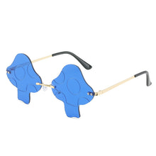 Load image into Gallery viewer, Funny Mushroom Sunglasses Female Ins Dance Art Photography Rimless Sunglasses Women Cute Deco Sun Glasses