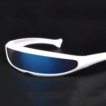 Carica l'immagine nel visualizzatore di Gallery, Futuristico Narrow Cyclops Visiera Occhiali da sole Occhiali laser UV400 Personalità Lenti a specchio Costume Occhiali Occhiali Occhiali da uomo