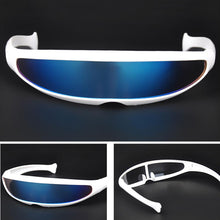 Carica l'immagine nel visualizzatore di Gallery, Futuristico Narrow Cyclops Visiera Occhiali da sole Occhiali laser UV400 Personalità Lenti a specchio Costume Occhiali Occhiali Occhiali da uomo