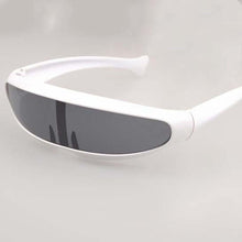 Carica l'immagine nel visualizzatore di Gallery, Futuristico Narrow Cyclops Visiera Occhiali da sole Occhiali laser UV400 Personalità Lenti a specchio Costume Occhiali Occhiali Occhiali da uomo