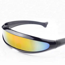 Carica l'immagine nel visualizzatore di Gallery, Futuristico Narrow Cyclops Visiera Occhiali da sole Occhiali laser UV400 Personalità Lenti a specchio Costume Occhiali Occhiali Occhiali da uomo