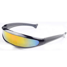 Carica l'immagine nel visualizzatore di Gallery, Futuristico Narrow Cyclops Visiera Occhiali da sole Occhiali laser UV400 Personalità Lenti a specchio Costume Occhiali Occhiali Occhiali da uomo