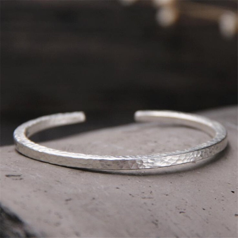 Thai Silver Retro Silver Bracelet Men Women New Jewelry Fashion Retro High-Quality Bangles 6mm Width 19g PKY279