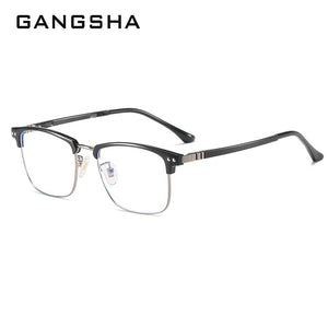 GANGSHA Computer Glasses Frame Square Eyeglasses ULTEM Anti Blue Light Eyewear Prescription For Women Men Oculos de grau 52016