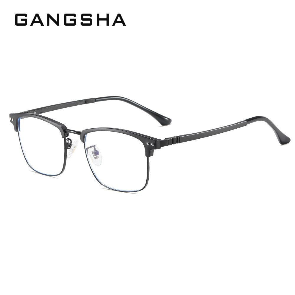 GANGSHA Computer Glasses Frame Square Eyeglasses ULTEM Anti Blue Light Eyewear Prescription For Women Men Oculos de grau 52016
