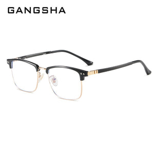 GANGSHA Computer Glasses Frame Square Eyeglasses ULTEM Anti Blue Light Eyewear Prescription For Women Men Oculos de grau 52016