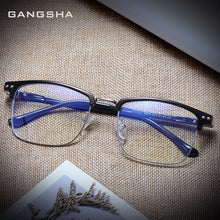 Carica l&#39;immagine nel visualizzatore di Gallery, GANGSHA Computer Glasses Frame Square Eyeglasses ULTEM Anti Blue Light Eyewear Prescription For Women Men Oculos de grau 52016