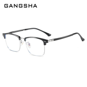 GANGSHA Computer Glasses Frame Square Eyeglasses ULTEM Anti Blue Light Eyewear Prescription For Women Men Oculos de grau 52016