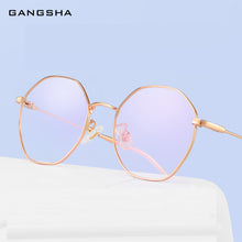 Load image into Gallery viewer, Gold Computer Glasses Frame Women Alloy Polygon Anti Blue Light Eyeglass Frames Fashion Myopia Prescription Eyewear 8005