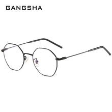 Load image into Gallery viewer, Gold Computer Glasses Frame Women Alloy Polygon Anti Blue Light Eyeglass Frames Fashion Myopia Prescription Eyewear 8005