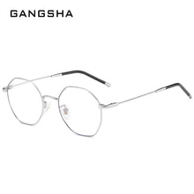 Load image into Gallery viewer, Gold Computer Glasses Frame Women Alloy Polygon Anti Blue Light Eyeglass Frames Fashion Myopia Prescription Eyewear 8005