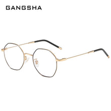 Load image into Gallery viewer, Gold Computer Glasses Frame Women Alloy Polygon Anti Blue Light Eyeglass Frames Fashion Myopia Prescription Eyewear 8005