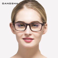 Load image into Gallery viewer, GANGSHA Square Computer Glasses Frame Unisex Retro Eyeglass Frame Anti Blue Light Optical Myopia Prescription Eyewear 13017