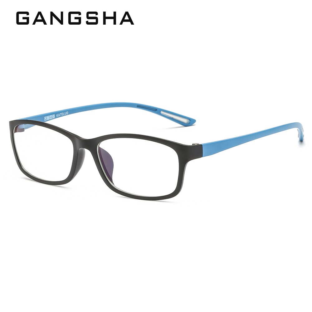 GANGSHA Square Computer Glasses Frame Unisex Retro Eyeglass Frame Anti Blue Light Optical Myopia Prescription Eyewear 13017